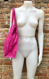 Tote suede leather bag in PINK. Soft natural genuine leather shopper bag. Hot pink suede shopper. Fuchsia shoulder bag. Pink suede purse.