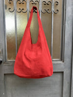 Slouch bag.Large TOTE leather bag in RED. Soft natural suede leather bag. Bohemian bag. Laptop or book bag. Genuine leather bag