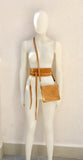 Suede leather bag in MUSTARD YELLOW .Crossbody bag or shoulder bag in GENUINE leather. Suede purse with adjustable strap and zipper.