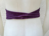 Purple suede OBI belt, SASH in genuine soft suede,waist belt,soft belt, dark purple sash, obi, boho belt, bohemian sash, boho purple belt