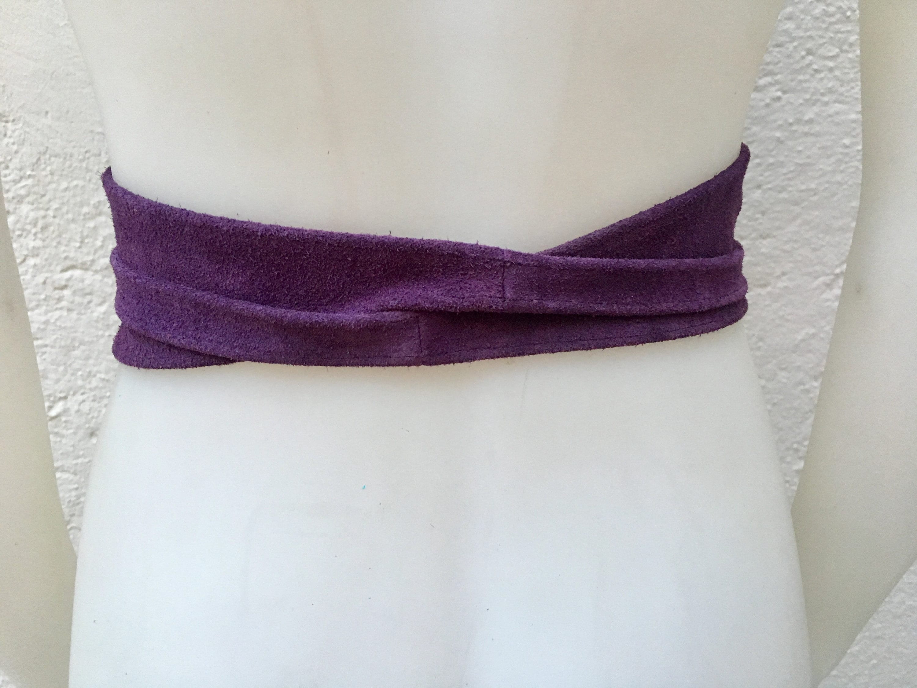 Purple suede OBI belt, SASH in genuine soft suede,waist belt,soft belt, dark purple sash, obi, boho belt, bohemian sash, boho purple belt
