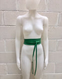 OBI belt. Green waist belt. Green sash, bridesmaid belts in green. Genuine leather, bright green belts, ibiza boho chic