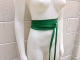 OBI belt. Green waist belt. Green sash, bridesmaid belts in green. Genuine leather, bright green belts, ibiza boho chic