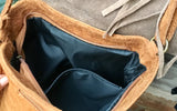 Cross body bag. BOHO suede leather bag in dark GREEN with FRINGES and suede waistbelt.Hippy suede bag and belt set in forest green