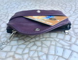 Small purse in RED in genuine leather with zippers and pocket. Fits credit cards, coins, bills. RED leather wallet