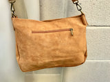 BOHO suede leather bag in light camel BROWN. Soft genuine leather bag with tassel. Brown cross over bag,boho bag, crossbody bags in brown.