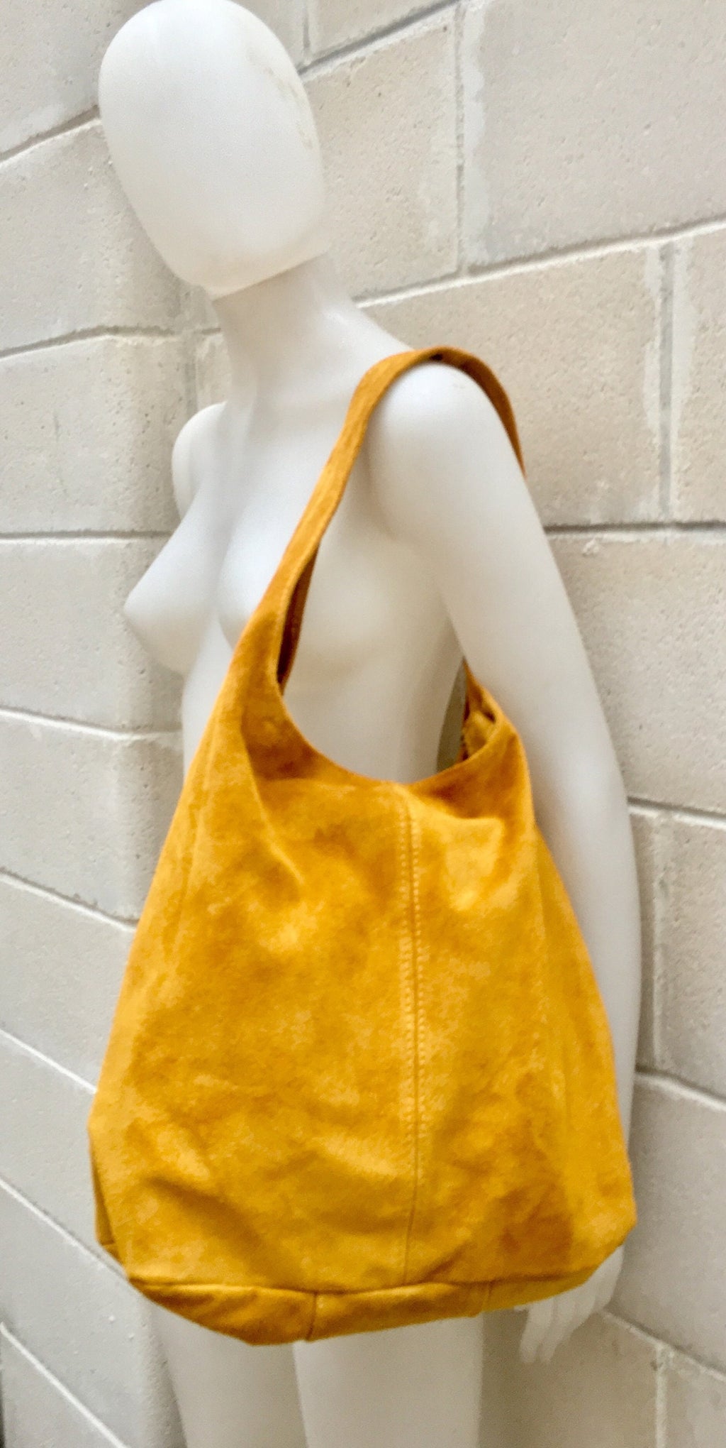 Slouch bag with ZIPPER. Tote leather bag in MUSTARD yellow. Soft natural suede, genuine leather bag.MUSTARD yellow suede bag.Hobo,laptop bag