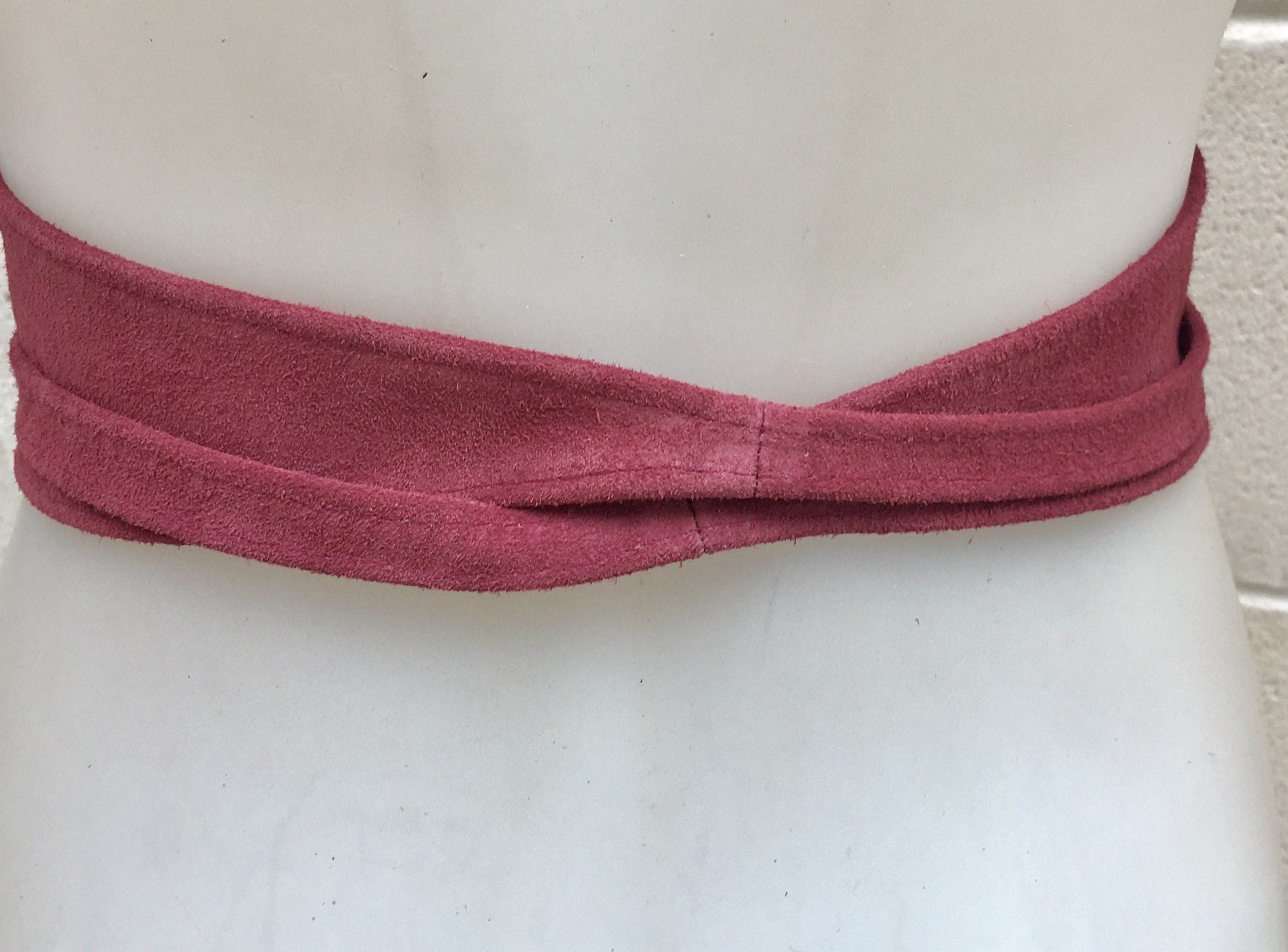 Raspberry pink wide suede belt. Wrap belt in soft suede, genuine leather, waist belt,orchid obi, boho belt, bohemian sash, boho, pink belt
