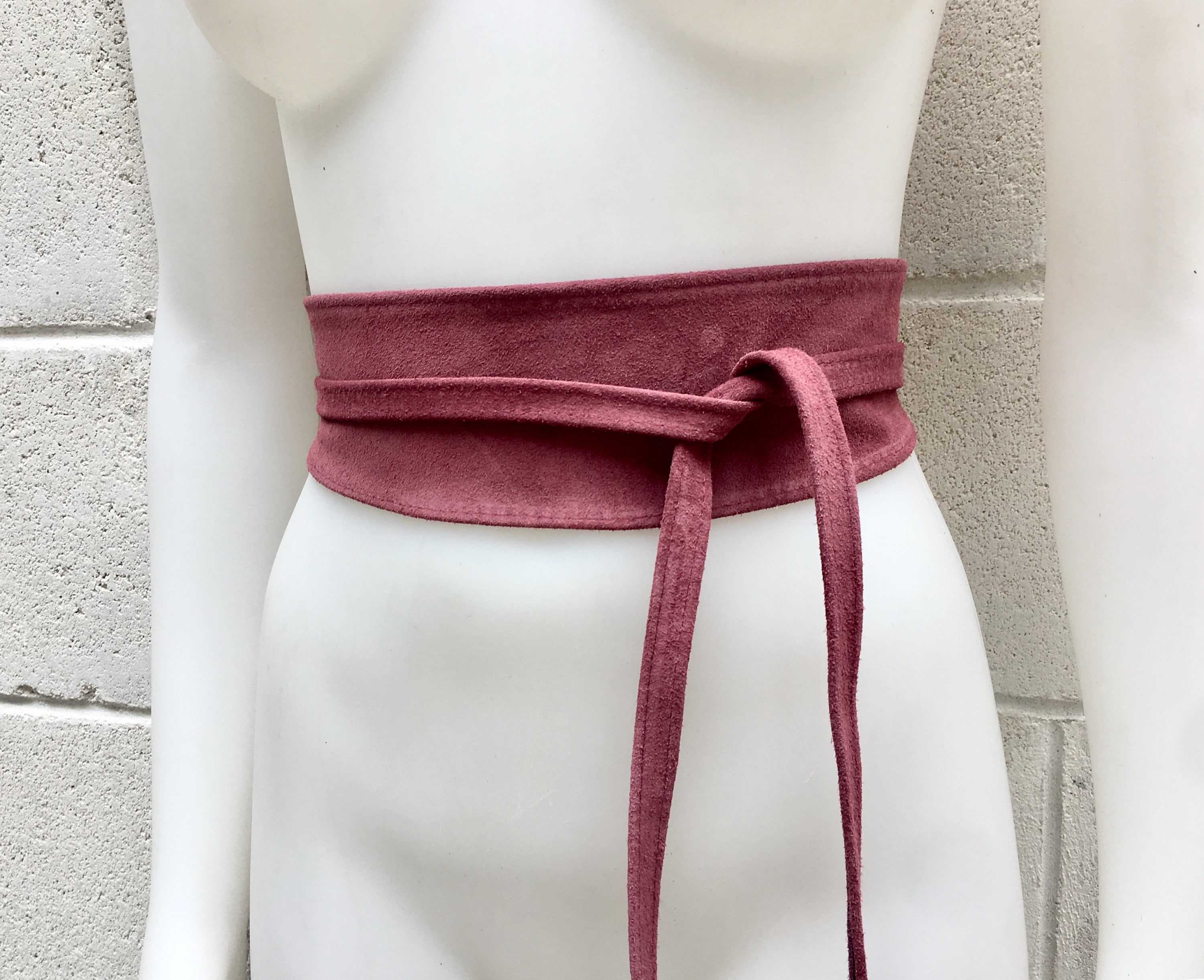 Raspberry pink wide suede belt. Wrap belt in soft suede, genuine leather, waist belt,orchid obi, boho belt, bohemian sash, boho, pink belt