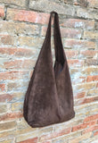 Slouch bag.Large TOTE leather bag in DARK brown with zipper.Genuine leather bag.. BROWN leather laptop bags. Large shopper leather bag.