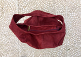 Slouch bag. Large TOTE leather bag in BURGUNDY. Red suede bag with ZIPPER. Wine red large shoulder bag. Laptop leather bag. Leather shopper