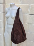 Slouch bag.Large TOTE leather bag in DARK brown with zipper.Genuine leather bag.. BROWN leather laptop bags. Large shopper leather bag.