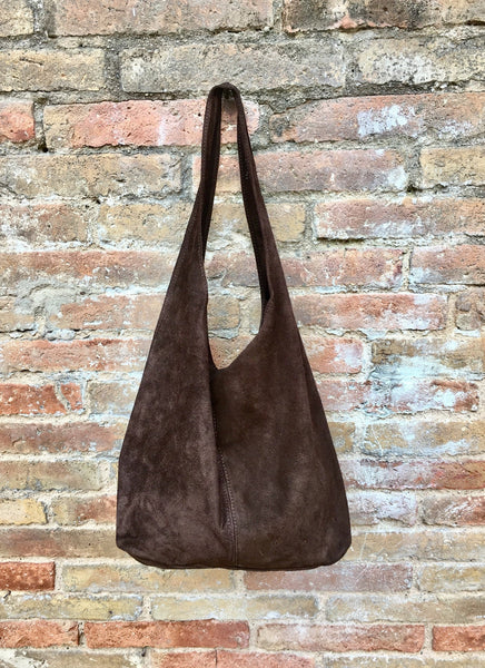 Slouch bag.Large TOTE leather bag in DARK brown with zipper.Genuine leather bag.. BROWN leather laptop bags. Large shopper leather bag.