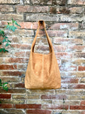 Slouch bag.Large TOTE leather bag in CAMEL brown with zipper.Genuine leather bag.Light tobacco color laptop bags. Large shopper leather bag.