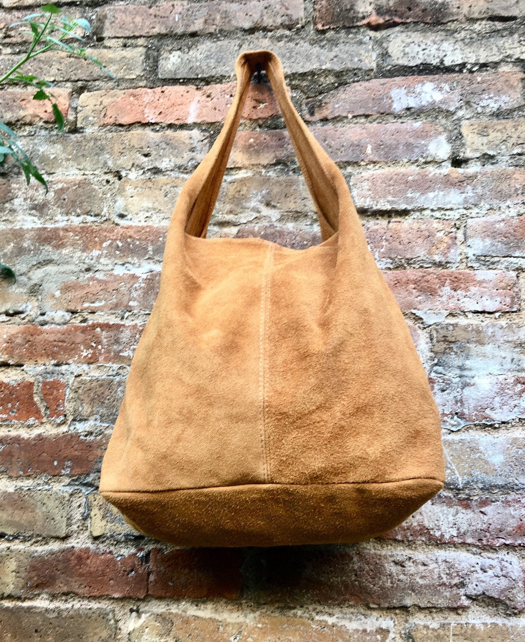 Slouch bag.Large TOTE leather bag in CAMEL brown with zipper.Genuine leather bag.Light tobacco color laptop bags. Large shopper leather bag.