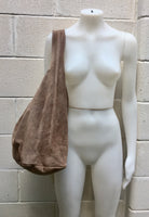 Slouch bag.Large TOTE leather bag in taupe. Light brown soft natural suede leather. Boho bag. Tan brown suede purse. Brown shopper