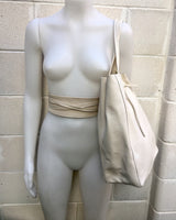 TOTE leather bag in creamy white. Soft GENUINE leather bag. Large light beige leather SHOPPER. Laptop, tablet bag, carry all bag for books