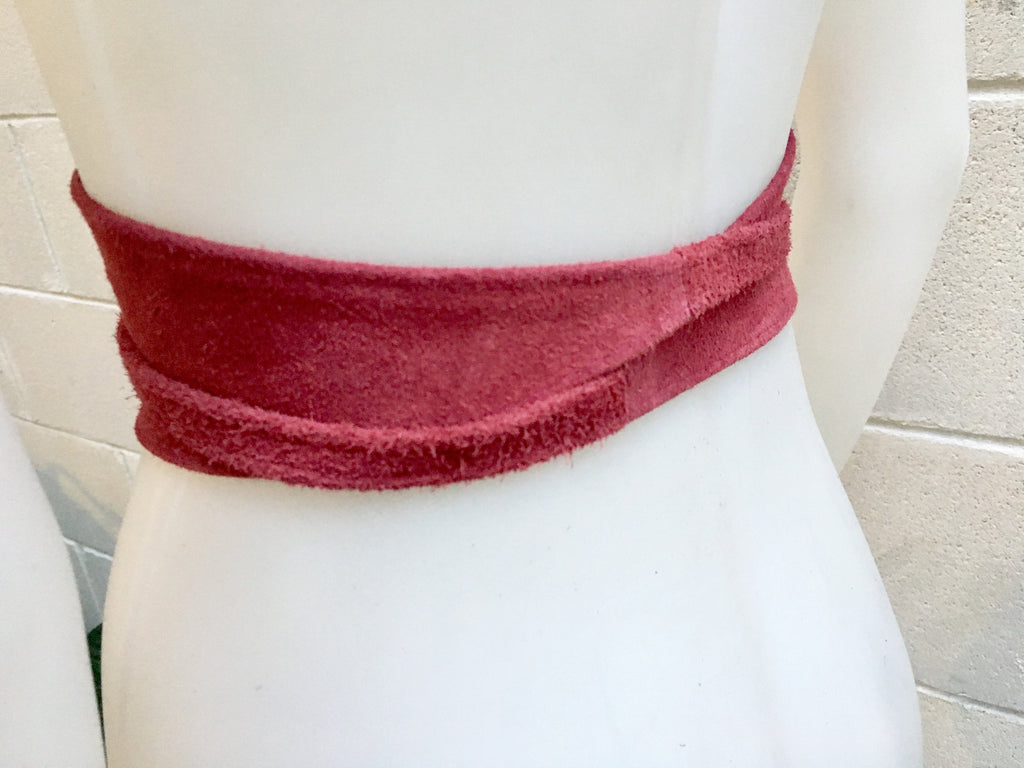 Raspberry pink wide suede belt. Wrap belt in soft suede, genuine leather, waist belt,orchid obi, boho belt, bohemian sash, boho, pink belt