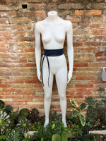 Obi belt in soft leather. Wrap belt in BLUE. Waist belt in NAVY. Wraparound belt in blue genuine leather. Boho navy belt.