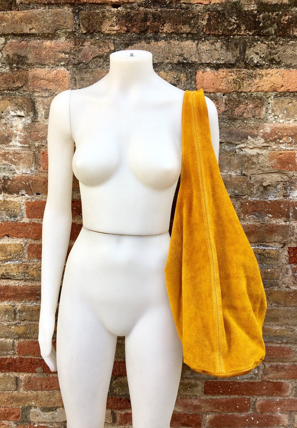 Slouch bag with ZIPPER. Tote leather bag in MUSTARD yellow. Soft natural suede, genuine leather bag.MUSTARD yellow suede bag.Hobo,laptop bag