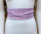 Light purple suede OBI belt, SASH in genuine soft suede,waist belt,soft belt, mauve sash, obi, boho belt, bohemian sash, boho lavender belt