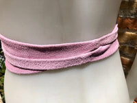 Purple -pink suede OBI belt, SASH in genuine soft suede,waist belt,soft belt, mauve sash, obi, boho belt, bohemian sash, boho lavender belt