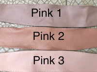 Pink obi belt in soft leather. Wrap belt in light pink. Wide waist belt in genuine leather. Wraparound belt. Boho sash in soft dusty pink