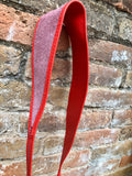 Obi belt in soft leather. Wrap belt in RED. Waist belt in Coral red. Dress , wraparound belt or sash. Boho leather belt.