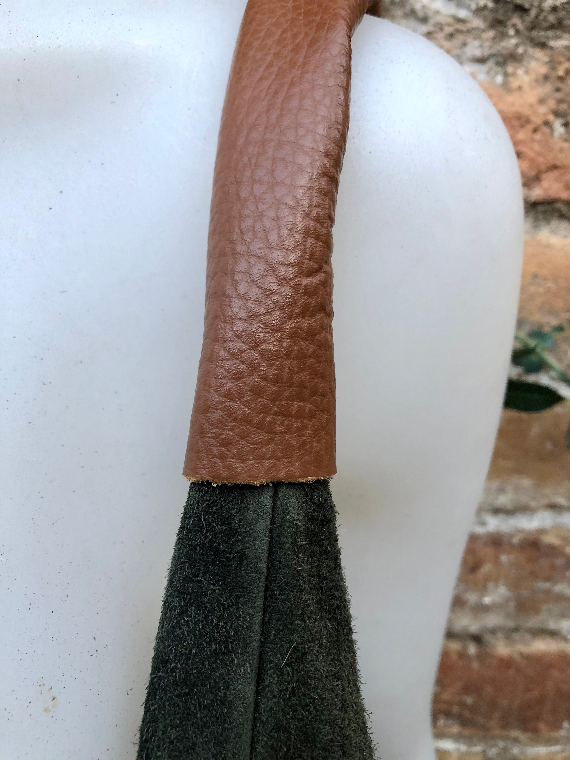 Slouch leather bag in DARK GREEN . Large shoulder leather bag. Boho bag. Laptop bags in suede. Large suede leather bag. GREEN suede bag.