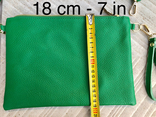 Camel BROWN small suede leather bag. Crossbody / shoulder bag / wristlet in GENUINE leather. Tobacco brown bag. Flat tan brown purse.