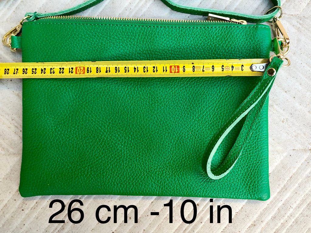 Small leather bag in metallic purple - brown .Cross body bag, GENUINE leather shoulder bag or wristlet. Brown purse with adjustable strap.