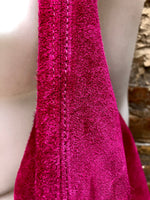 Large TOTE leather bag in hot pink. Magenta slouch bag in soft suede, genuine leather bag.Fuchsia pink leather shopper, Pink suede bag