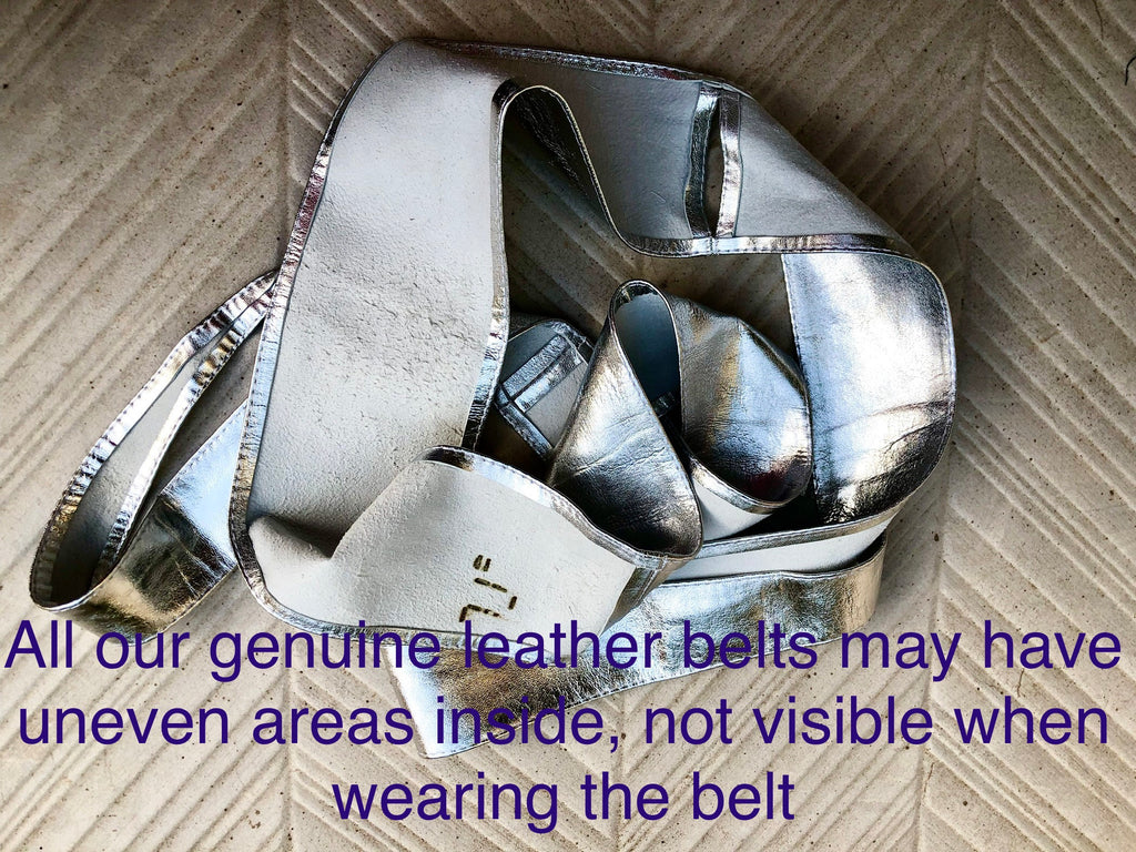 Dark SILVER obi belt. Wrap belt in soft genuine leather. Wide wraparound waist belt. Boho dress belt in metallic leather. Silver obi belt.