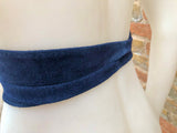 Obi belt in suede.Wrap belt in NAVY BLUE. Genuine leather wraparound belt in BLUE. Navy color belt,. Blue leather belt, Navy blue boho belt