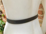 80s style LEATHER obi belt . Wrap belt in dark BROWN. Waist belt in genuine leather. Chocolate brown wraparound belt. Dark brown dress belt