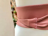 Wraparound belt in soft leather. Wrap belt in PINK. Longer option. Genuine leather pink wrap belt. Boho dress belt, pink leather sash