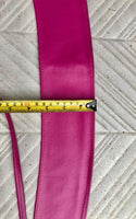 Wraparound belt in soft leather. FUCHSIA pink wrap belt. Longer option. Genuine leather pink belt. Boho dress belt, hot pink leather sash