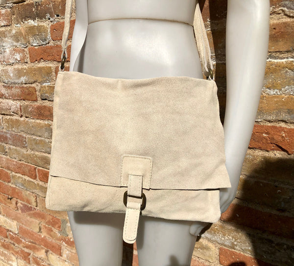 Beige suede purse online