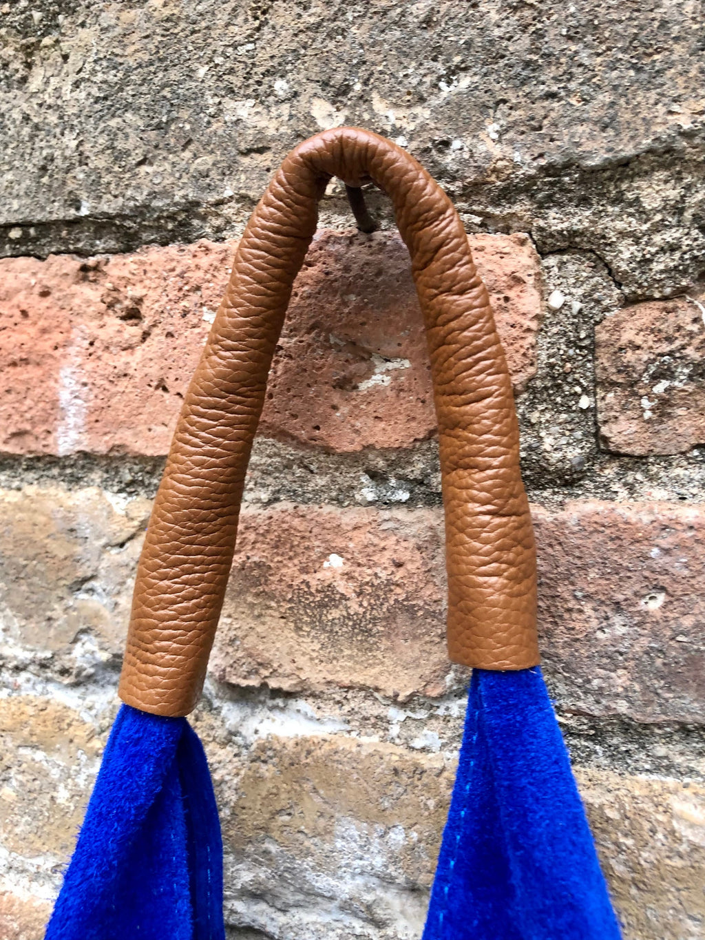 Special listing for S. Slouch leather bag in cobalt blue suede. SMALLER STYLE. Genuine leather shoulder bag. Origami shopper bag