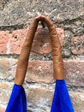 Special listing for S. Slouch leather bag in cobalt blue suede. SMALLER STYLE. Genuine leather shoulder bag. Origami shopper bag