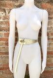 Leather 80s style obi belt . Wrap belt in GOLD. Waist belt in genuine leather. GOLD wraparound belt. GOLD dress belt