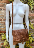 Camel brown suede bag. Genuine leather purse. cossbody / messenger bag in soft natural leather for books, tablets. Tan brown suede purse