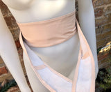 Light PINK obi belt. Soft genuine glitter leather wrap belt. Wraparound waist belt. Wide style. Soft pink dress belt in metallic leather.