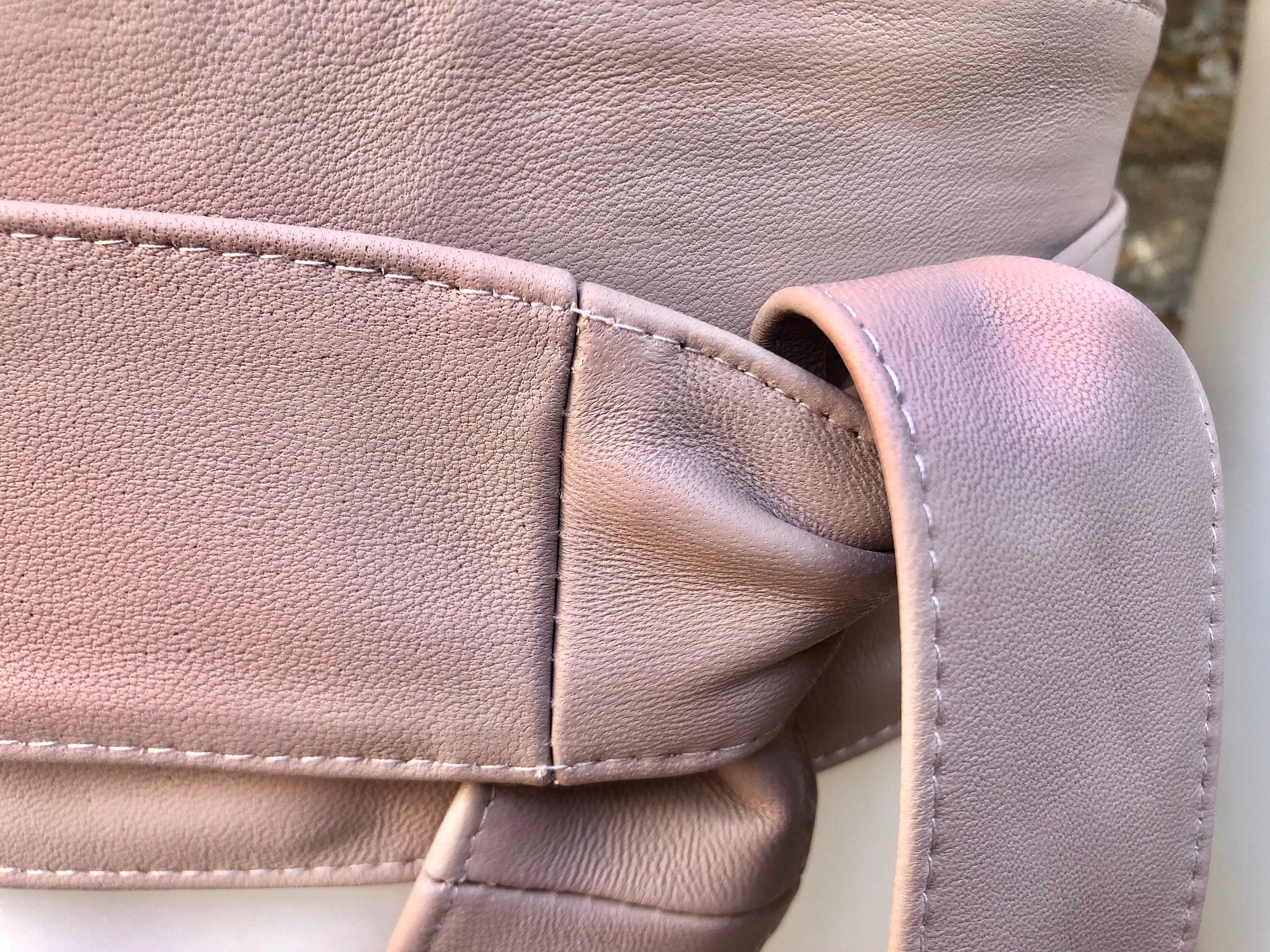 Dusty PINK wide obi belt. Soft genuine leather wrap belt. Wraparound waist belt. Wide style. Light pink dress / overall belt.
