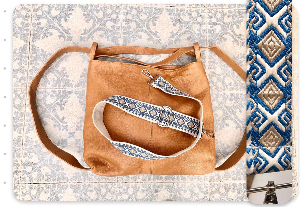 Genuine leather rucksack/ shoulder bag / crossbody in CAMEL BROWN. Soft genuine leather shopper. Carry all bag for laptops, tablets, books..