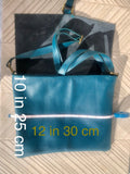 Blue crossbody leather bag. Soft genuine leather bag. Teal blue messenger. Blue purse with zipper, flap and adjustable strap.