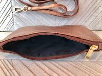 Small leather bag in COPPER .Cross body, shoulder bag or wristlet in GENUINE leather. COPPER leather bag + adjustable strap. Copper purse