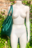 METALLIC green shoulder leather bag. Genuine leather shopper bag. Carry all bag for your laptop, books. Metallic effect GREEN leather purse