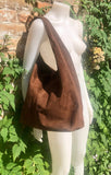 Slouch bag.Large TOTE leather bag in DARK brown with zipper.Genuine leather bag. BROWN leather laptop bags. Large shopper leather bag.