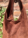 Slouch bag.Large TOTE leather bag in DARK brown with zipper.Genuine leather bag. BROWN leather laptop bags. Large shopper leather bag.